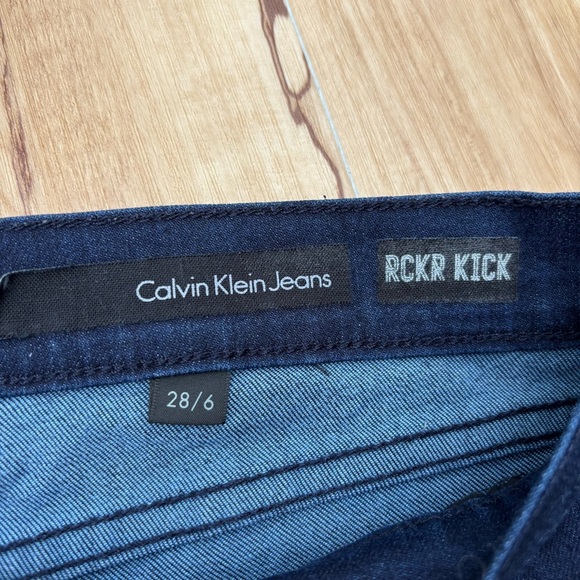 Calvin Klein Rocker Kick Dark Wash Blue Jeans Size 6 - Picture 5 of 7